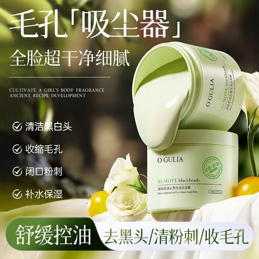 【买1送1阿古丽娅净肤控油去黑头清洁泥膜】补水深层收缩毛孔祛黑头粉刺泥膜 商品图0