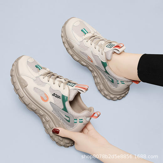 丁摩 软底老爹鞋女超轻休闲运动跑步春秋季新款女鞋薄款鞋子5ZF-11253 商品图1