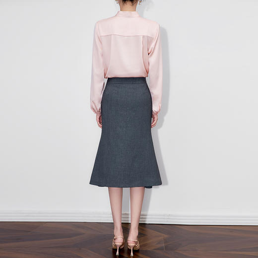 「高货wl」全新升级【铂金会员247/天猫329/差价82】(95824)洛诗琳通勤知性职业鱼尾裙2025秋季设计感气质鱼尾半身裙 商品图1