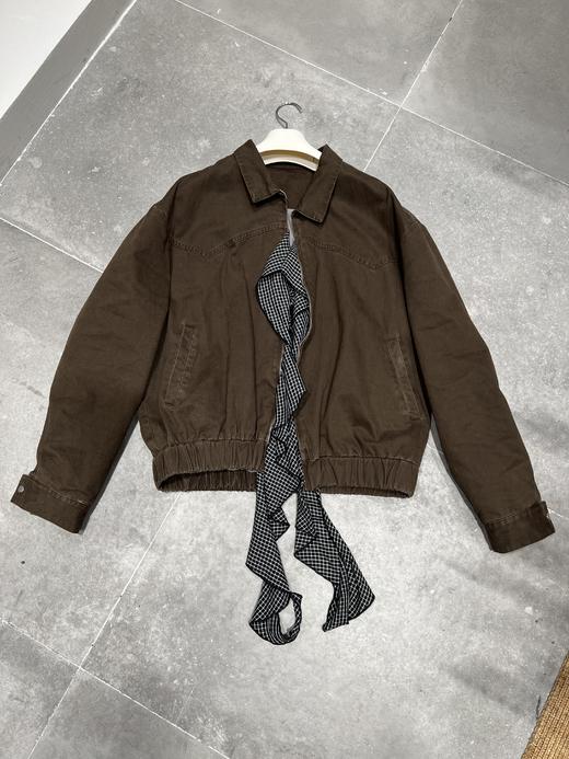 【门店同款】ENJOY秋季“光阴序语”可拆卸格纹飘带夹克 165194780 商品图0