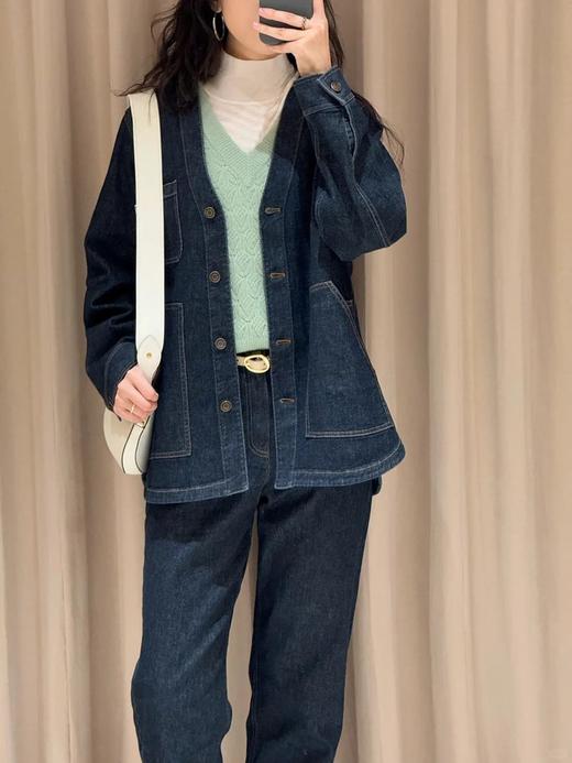【高品质私服】【IC棉弹牛仔V领外套+牛仔裤】解构经典，穿出酷飒新哲学，弹力持久，柔软舒适N1247/N1248-CC【无标出货 介意慎拍】 商品图9