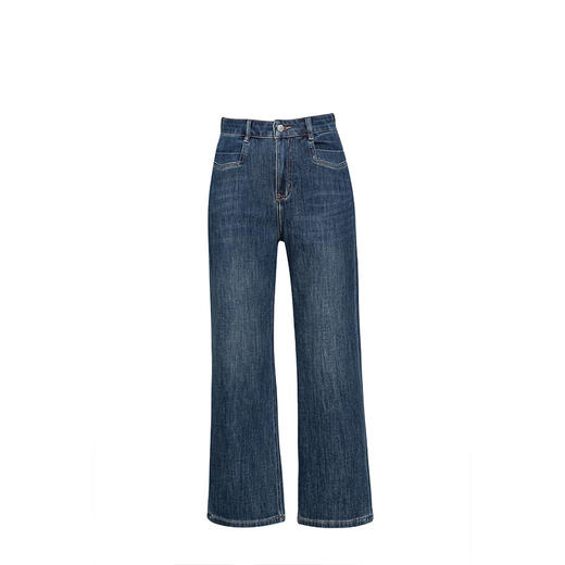 「高货rg」全新升级【铂金会员183/天猫249/差价66】(51123)洛诗琳气质高腰牛仔长裤2025秋季宽松四面弹直筒九分裤 商品图4