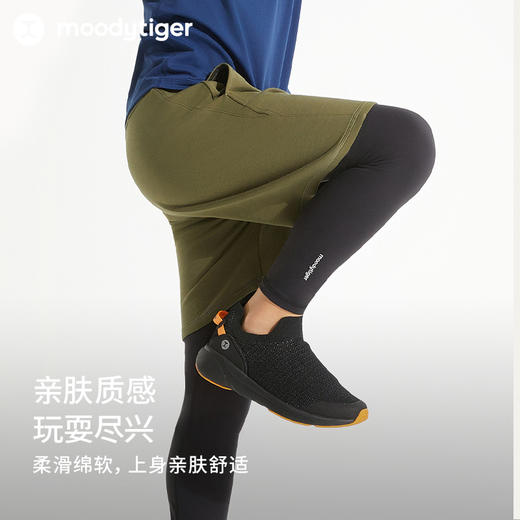 【福利】moodytiger新男童假两件裤弹力透气舒适运动裤43511501 商品图3
