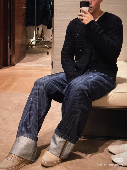 91-3 马户王鹤棣同款棉针织开衫 我上身L宽松廓形 商品图5