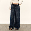 Ariseism 美式复古牛仔裤女秋季新款宽松阔腿长裤子 商品缩略图0