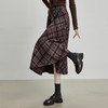 【09/03新品5.8折】熙世界英伦学院风格纹毛呢半身裙女2025秋冬款中长款复古A字伞裙 商品缩略图4