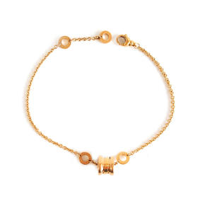 【95新】BVLGARI宝格丽B.zero1系列18K玫瑰金弹簧小蛮腰手链链长约20cm女士现售价：7700！180825TJ32