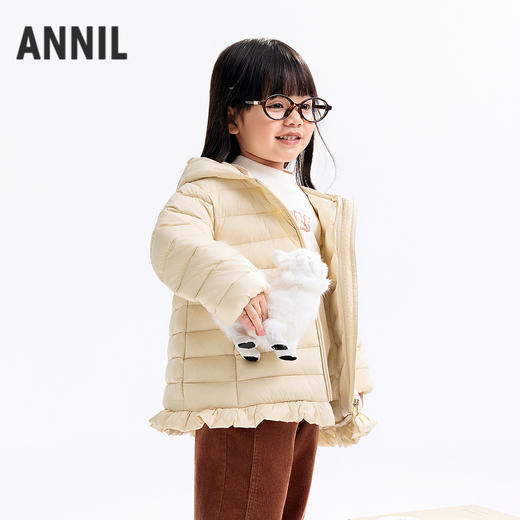 【实体店同款】女童中长款羽绒服冬季新款安奈儿童装XG545450 商品图1