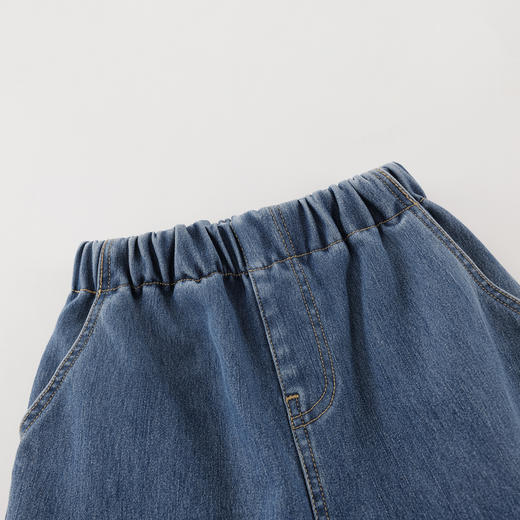 马克珍妮男童加绒保暖牛仔束脚裤2025年秋冬新款551286 商品图3