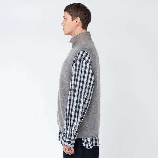 nanamica Zip-Up Mohair Vest 男女中性款马海毛羊毛混纺毛衣马甲 商品图1