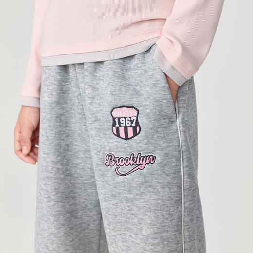 马克珍妮女童复古运动加绒休闲裤2025年秋冬新款551532 商品图3