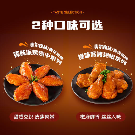 【翅中翅根混合5份装】锋味派 奥尔良风味烤翅鸡翅中翅根 5份装 商品图3