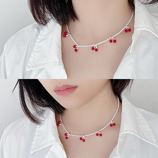 新款少女项链白珠子项链纪念日百货门店同款164748883 商品图2