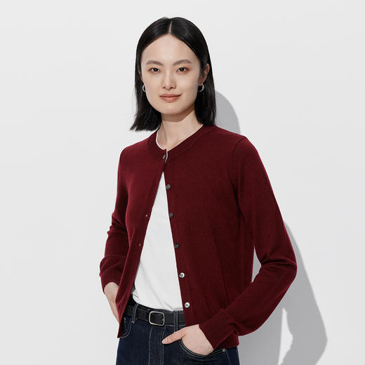 【门店同款】马恩MAXNEW2025秋新款外穿羊毛开衫修身毛针织衫 商品图1