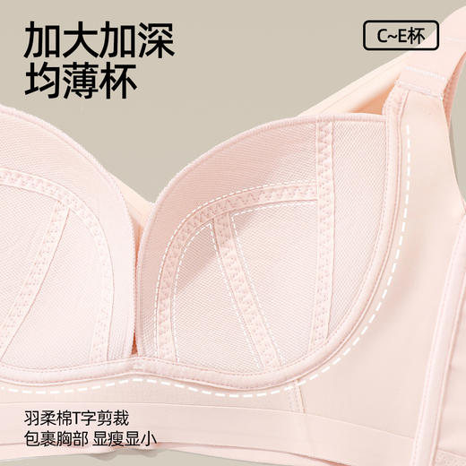 【 商场同款】熳洁儿  抹胸式内衣剪切杯大胸显小内衣CDE杯收副乳23201522 商品图2