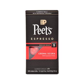 Peet's Coffee皮爷 peets胶囊咖啡 强度9 醇黑奶香咖啡53g（10*5.3g）法国进口 商品图6