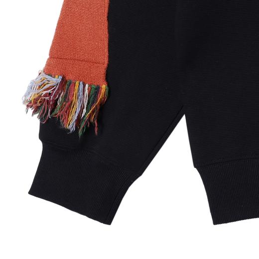 WY1036SDSA男士秋冬新款痞帅男装拼色流苏设计圆领卫衣百搭时尚套头上衣 商品图4