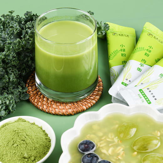 羽衣甘蓝小绿粉 | 150g*2盒（每盒10袋） 补充钙质 维生素D 维生素B12 烟酸 Omega-3 植物奶早餐 食素日课「本单品包邮同享小呆鸟系列满98包邮」 商品图5