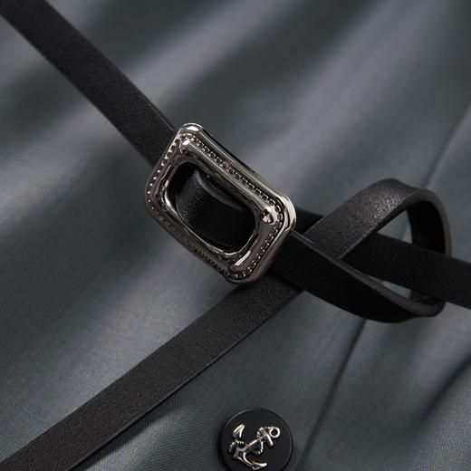 「高货wl」全新升级【铂金会员367/天猫489/差价122】(00013)洛诗琳高级感通勤知性连衣裙2025早秋新款气质收腰A字裙 商品图2