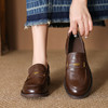 FR 85063英伦风百搭小皮鞋单鞋厚底增高乐福鞋 商品缩略图0