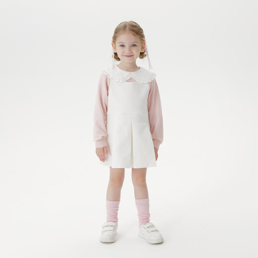 马克珍妮女童甜美舒适百褶背带裙2025年秋冬新款551652 商品图2