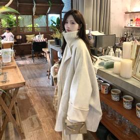 金蘑菇菇【浮世庄园】设计师高定羊驼绒双面呢宽松显瘦氛围感大衣