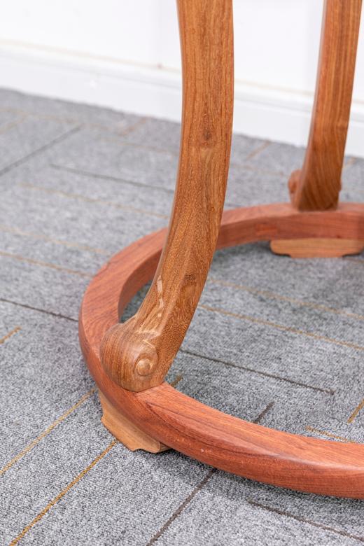 红桥红  家具严选  缅甸花梨（大果紫檀）【89 云石面 王款三足香几】 商品图5