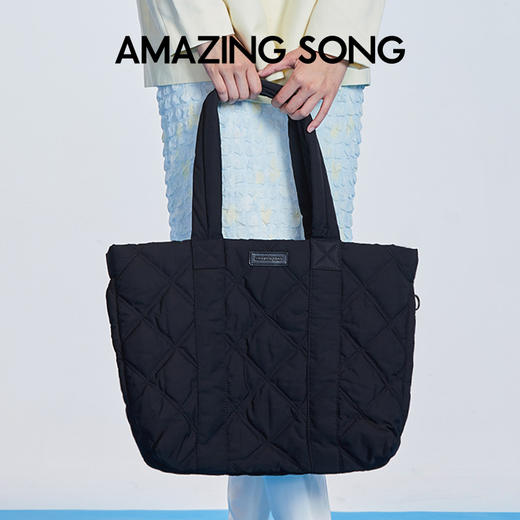 Amazing Song乙颂 绵绵购物包单肩手拎超大容量通勤包包托特包【该商品不支持用券】 商品图4