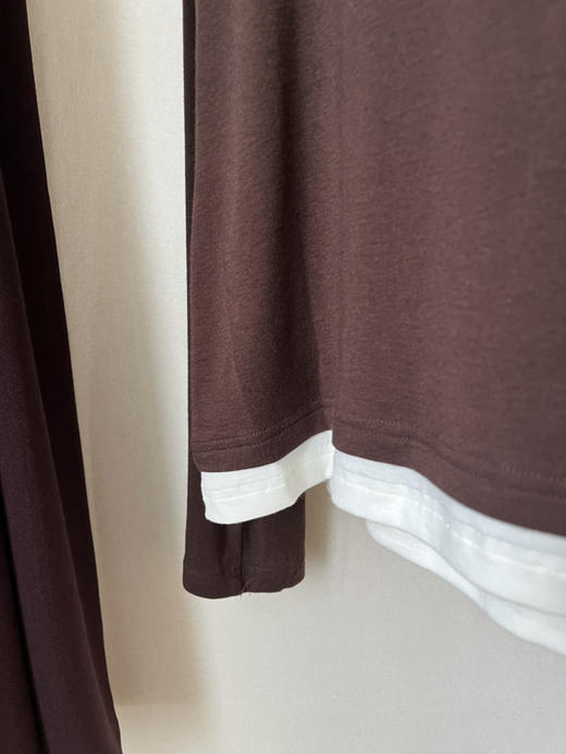 【第二层肌肤】噢蜜ooomeooo假两件大U领打底衣 商品图12