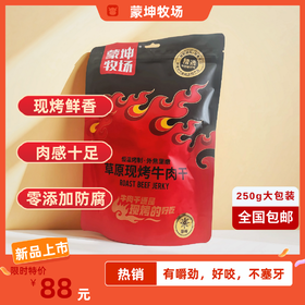 蒙坤牧场草原现烤牛肉干无添加健康牛肉小零食孕妇小孩放心吃两大包一斤装