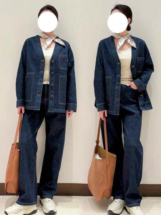 【高品质私服】【IC棉弹牛仔V领外套+牛仔裤】解构经典，穿出酷飒新哲学，弹力持久，柔软舒适N1247/N1248-CC【无标出货 介意慎拍】 商品图6