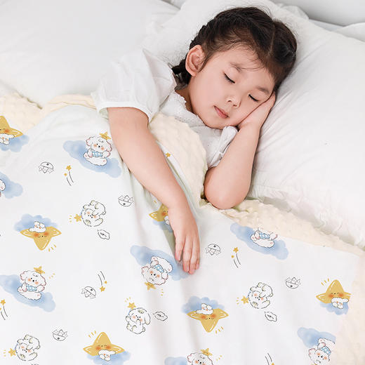贝彤豆豆被星云小狗款Cb2532黄色/极地企鹅款Cb2532灰色120*150cm 商品图8