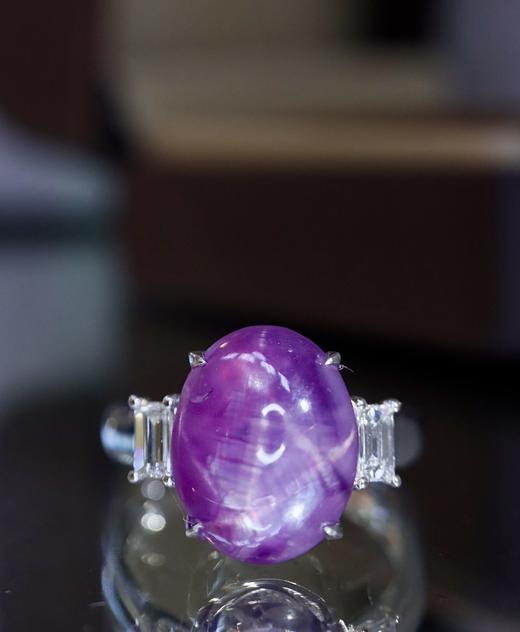 7ct星光紫蓝宝戒指 商品图4