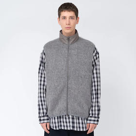nanamica Zip-Up Mohair Vest 男女中性款马海毛羊毛混纺毛衣马甲