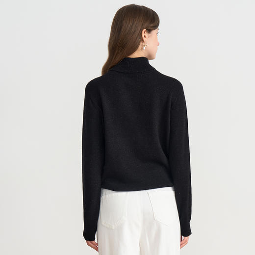 EITIE爱特爱半高领针织衫羊毛打底衫宽松保暖毛衣2025秋冬新款针织衫D2501901 商品图10