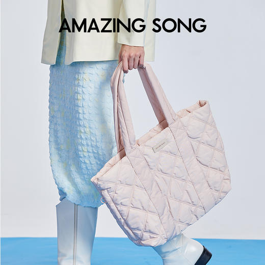 Amazing Song乙颂 绵绵购物包单肩手拎超大容量通勤包包托特包【该商品不支持用券】 商品图3