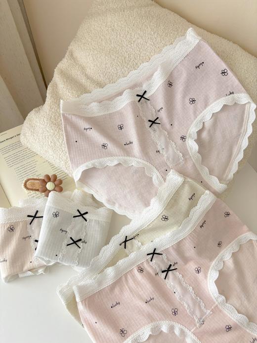 女士中腰蕾丝花边时尚无缝内裤8693 商品图2