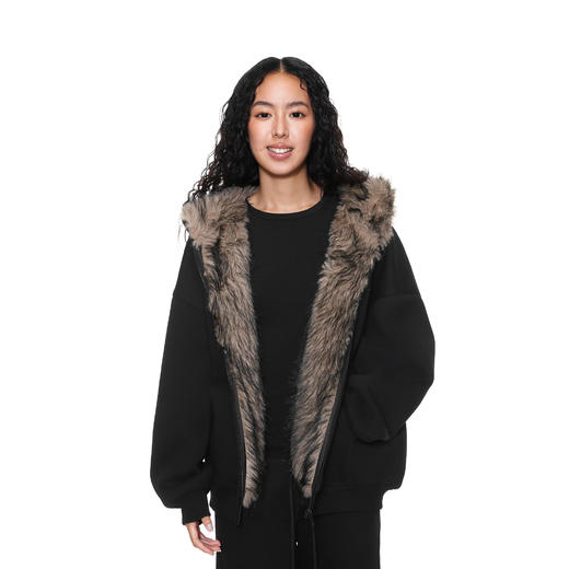 FDR官方店 空气层廓形毛绒连帽拉链卫衣外套男女秋冬情侣宽松上衣 商品图1