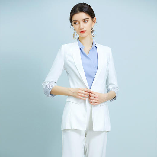 IWY/白色长袖西装长裤套装 CP955 商品图1