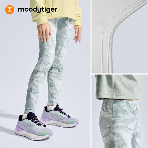 moodytiger外穿长裤瑜伽裤女紧身裤运动风弹力休闲裤53211409【天赋】 商品图3