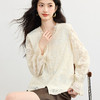 【09/03新品】熙世界法式花边V领蕾丝衫女2025秋季新款气质刺绣喇叭袖衬衫上衣 商品缩略图3