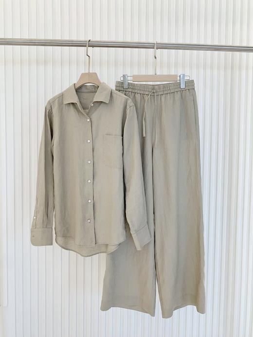 【高品质私服】【LP老钱风亚麻宽松口袋衬衫+阔腿长裤】宽松剪裁，慵懒随性，不挑身材还显瘦G1521/G1522-CC【无标出货 介意慎拍】 商品图7
