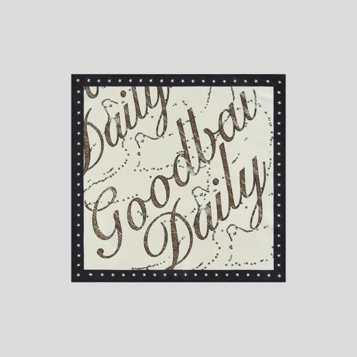 GOODBAI 做旧鸽子logo印花方巾 商品图3