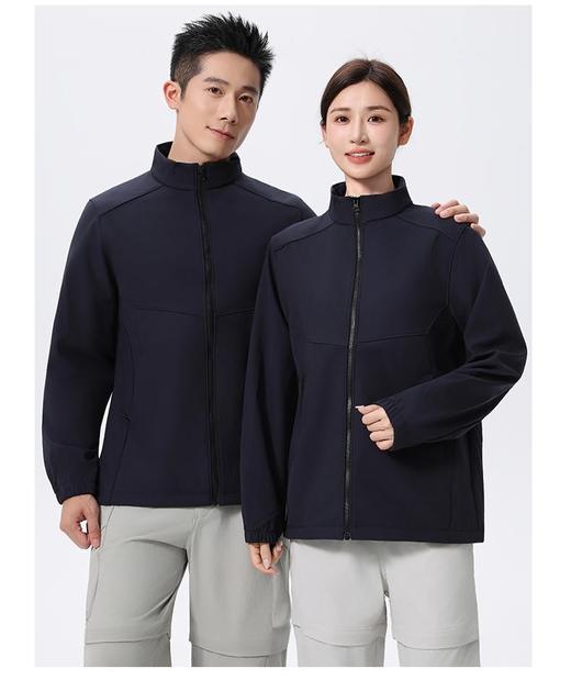 冲锋衣防水耐磨男女同款工作服2025新款情侣立领登山服软壳冲锋衣BSZDA6 商品图1