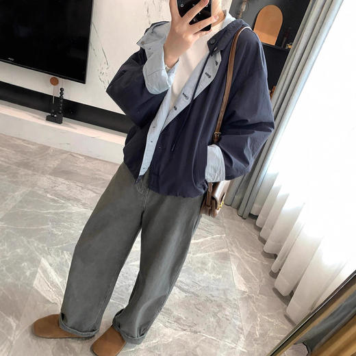 重工炒盐牛仔弯刀裤！洋气烟灰色森海棉高腰休闲长裤2025秋款！ 商品图1