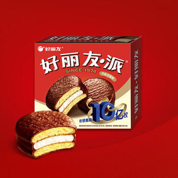 好丽友（ORION）巧克力派12枚445g/盒 营养早餐面包夹心蛋糕点心休闲零食年货礼盒 /休闲食品 /西式糕点 /蛋糕派 商品图5