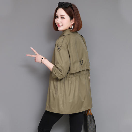 丁摩 春秋外套女短款风衣小个子休闲时尚上衣5ZF-6003 商品图3