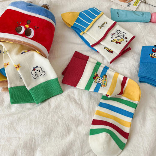 4双装！2025秋款女袜森田优女孩韩系中筒袜 61%精梳棉 袜头无骨不硌脚 商品图3