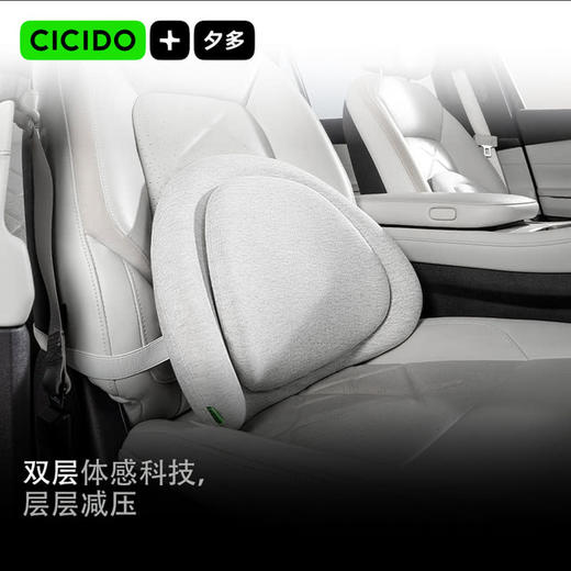 MM 山姆 Cicido 7A抗菌双层慢回弹腰靠 灰色 Q035086B 商品图2