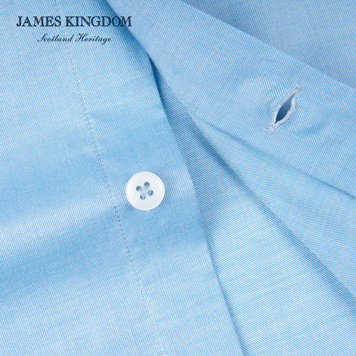 【棉莱赛尔天丝短袖衬衫】占姆士男士短袖衬衫纯色商务亲肤短衬 商品图6